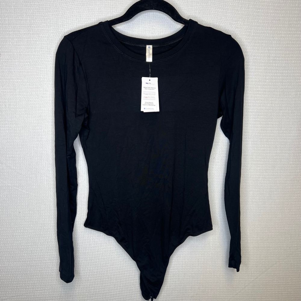 GIAPENTA TempPro Black Long Sleeve Bodysuit Womens Large Temperature Regulating